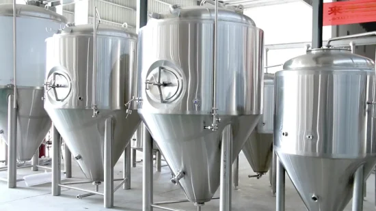 Tanque de fermentación de cerveza cónico de acero inoxidable 500L 1000L 2000L, fermentador de cerveza con camisa, equipo de fermentación de cerveza