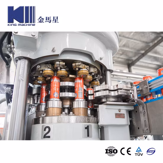 Automático de aluminio Pet Can Bebida Líquido CSD Carbonatada Bebida energética suave Cerveza Jugo caliente Té Café Leche Salsa Miel Enlatado Llenado Sellado Máquina de envasado