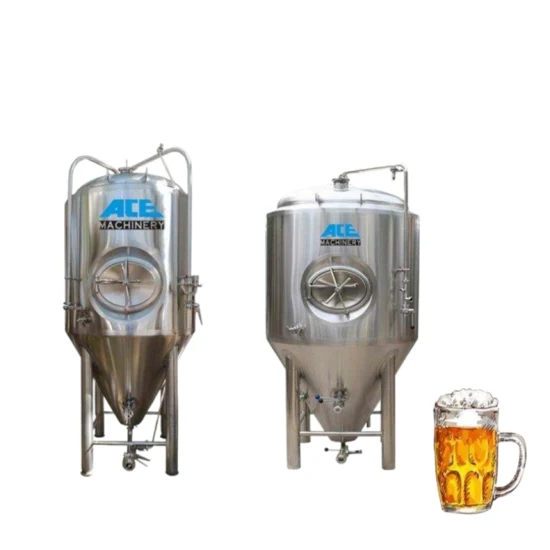 El mejor precio 500L 1000L 2500L 5000L Craft Beer Fermenter Chaqueta de enfriamiento cónica Tanque de fermentación Cervecería Fábrica completa de equipos de elaboración de cerveza